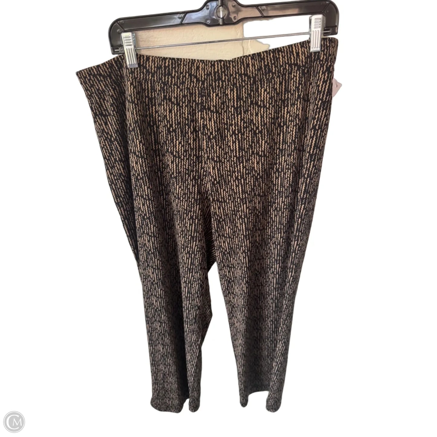 Pants Dress By Susan Graver In Black & Brown, Size: 12