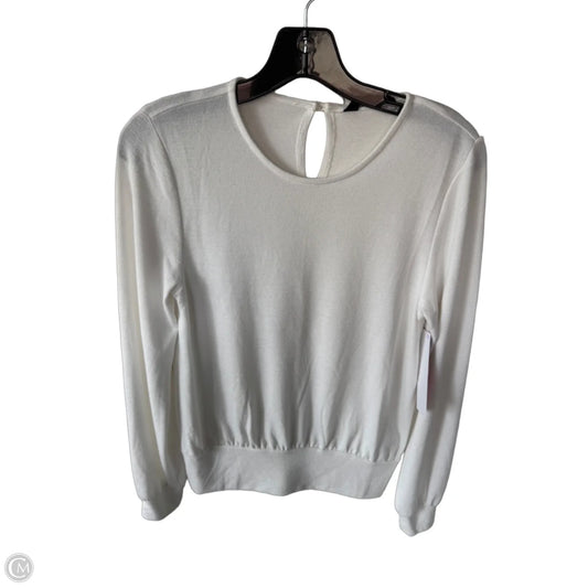 Top Long Sleeve By Banana Republic In White, Size: Xs