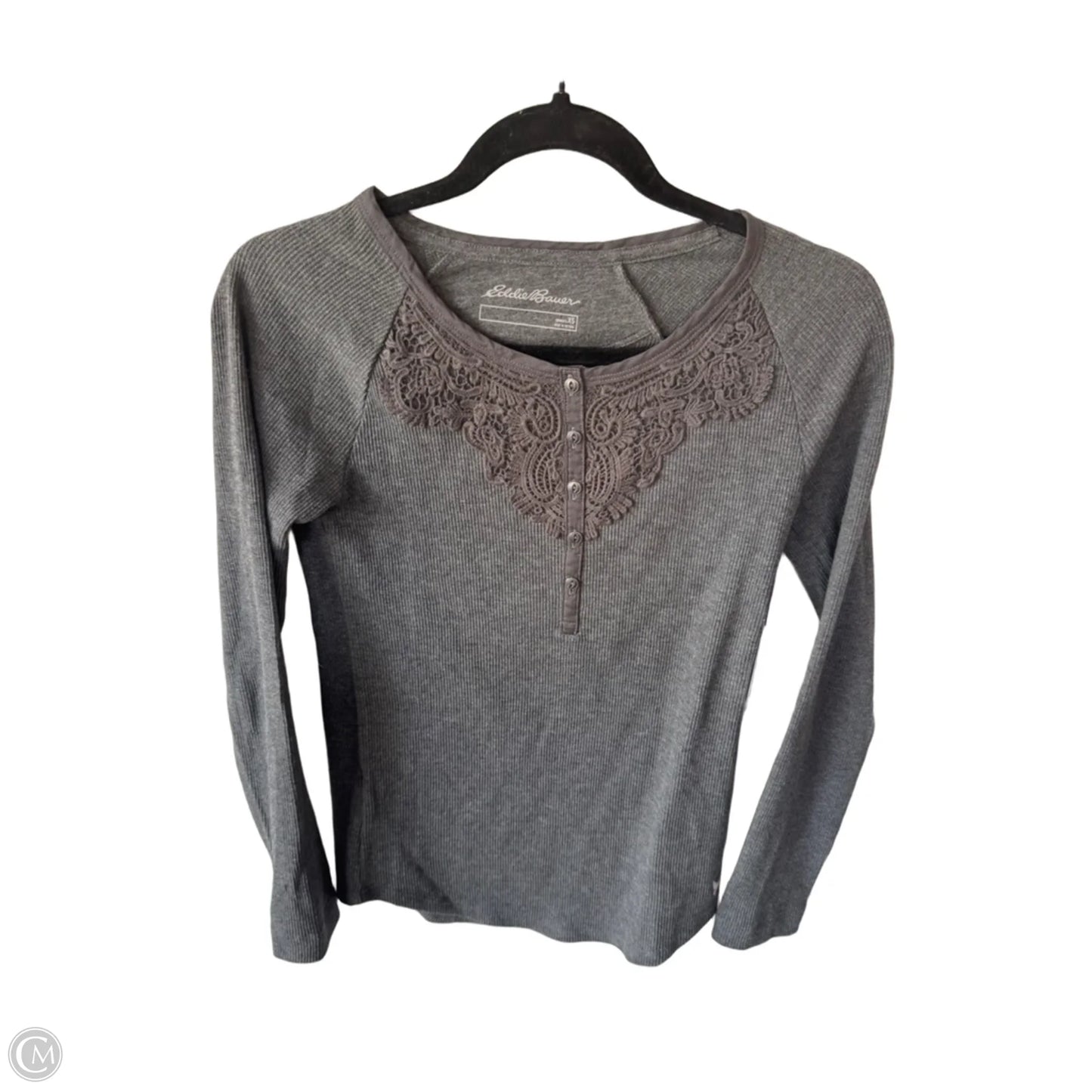 Top Long Sleeve By Eddie Bauer In Grey, Size: Xs
