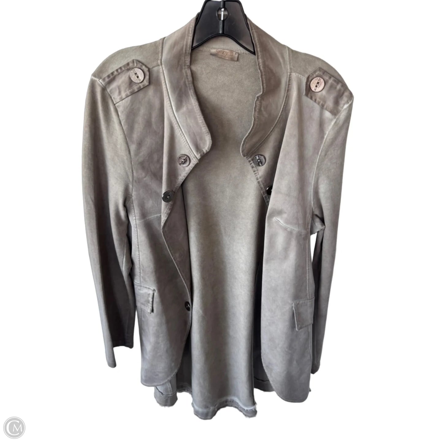 Blazer By Clothes Mentor In Tan, Size: Xl