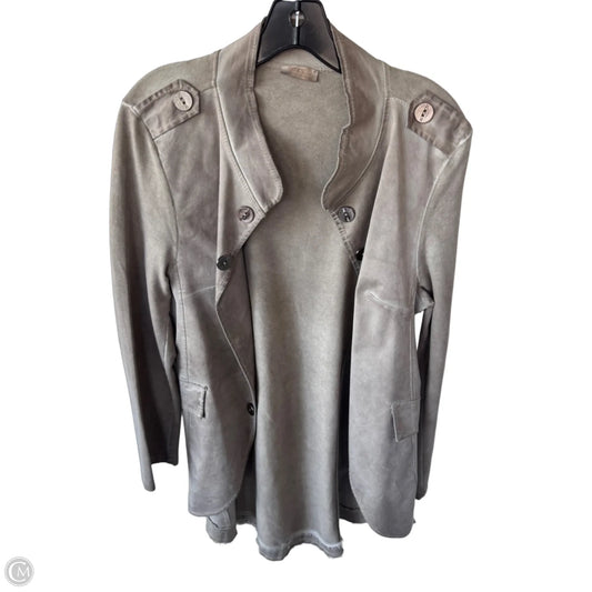 Blazer By Clothes Mentor In Tan, Size: Xl