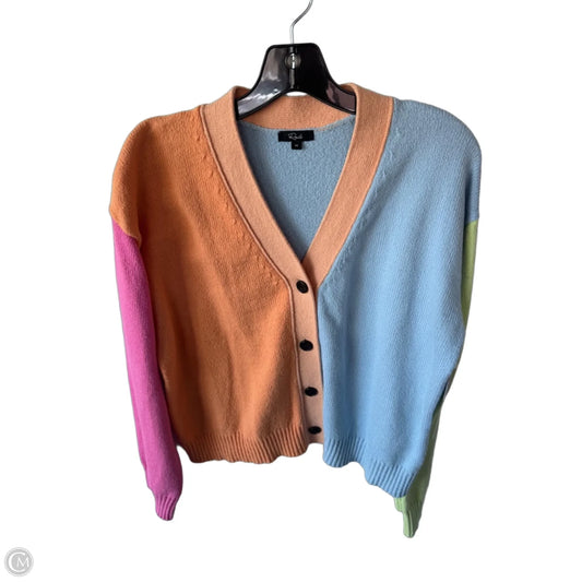 Sweater Cardigan By Rails In Blue & Orange, Size: M