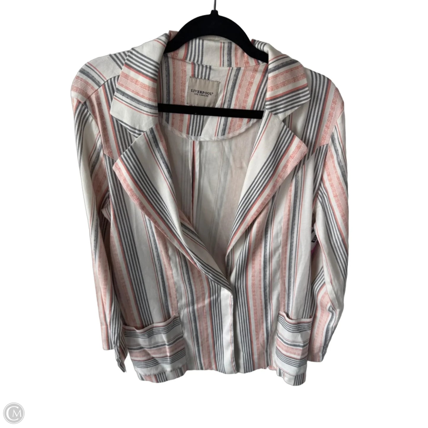 Blazer By Liverpool In Grey & Orange, Size: M