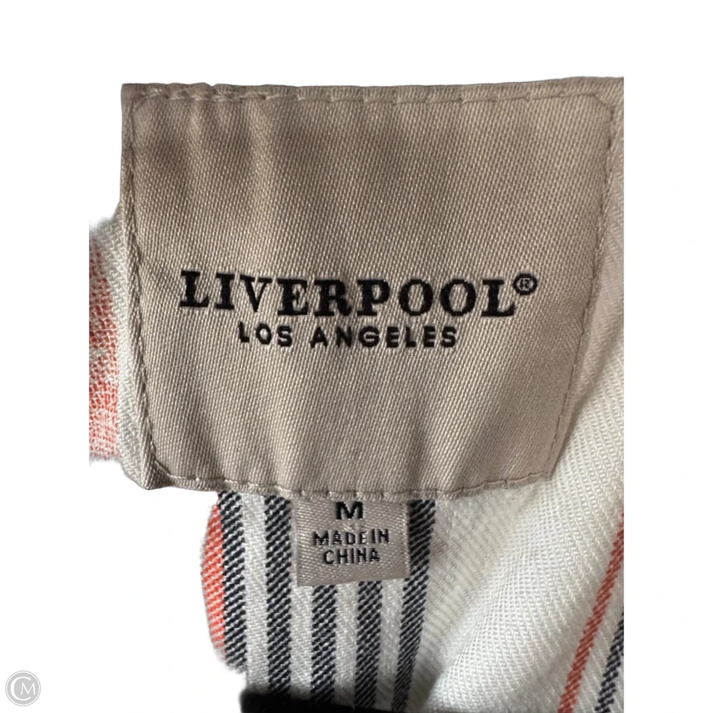 Blazer By Liverpool In Grey & Orange, Size: M