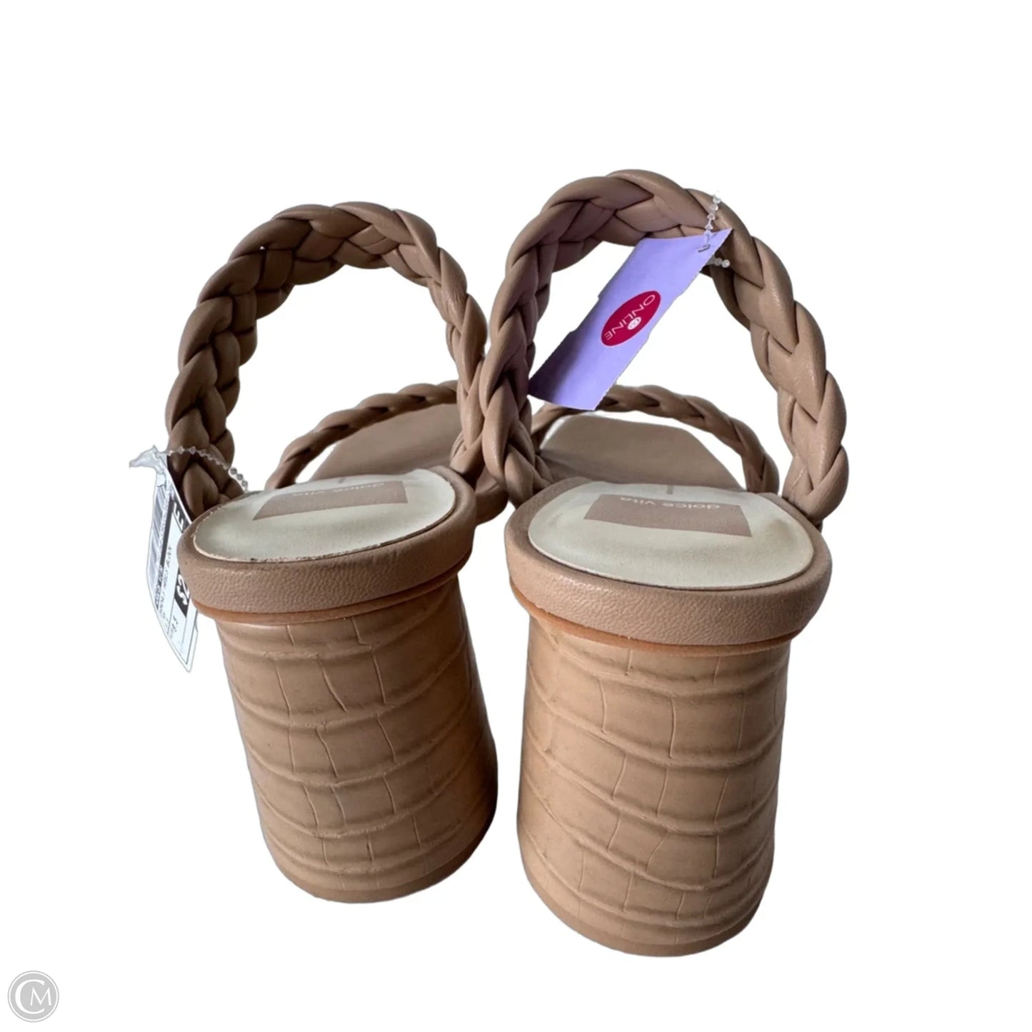 Sandals Heels Block By Dolce Vita In Tan, Size: 9.5