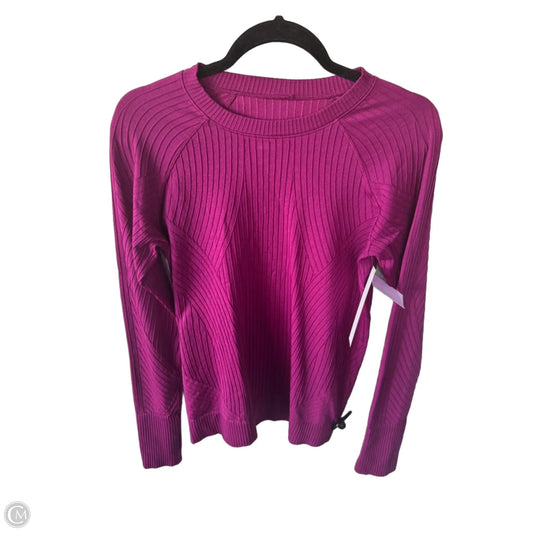 Athletic Top Long Sleeve Crewneck By Lululemon In Purple, Size: M
