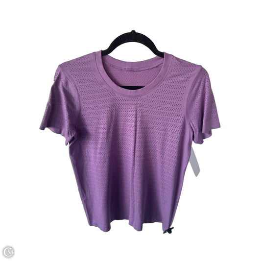Athletic Top Short Sleeve By Lululemon In Purple, Size: M