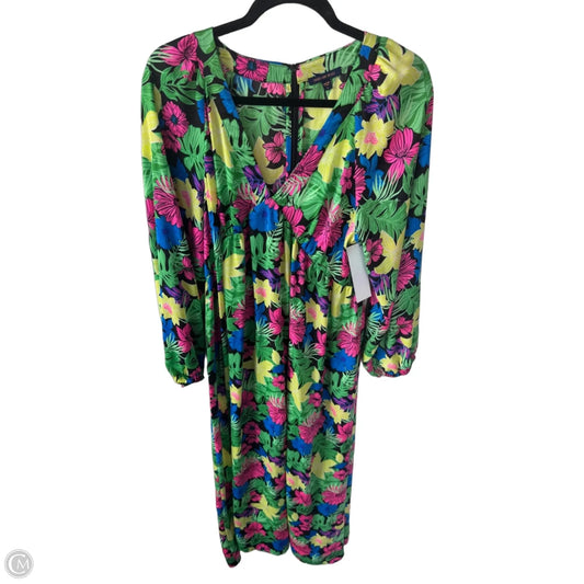 Dress Casual Maxi By Skies Are Blue In Black & Green, Size: L