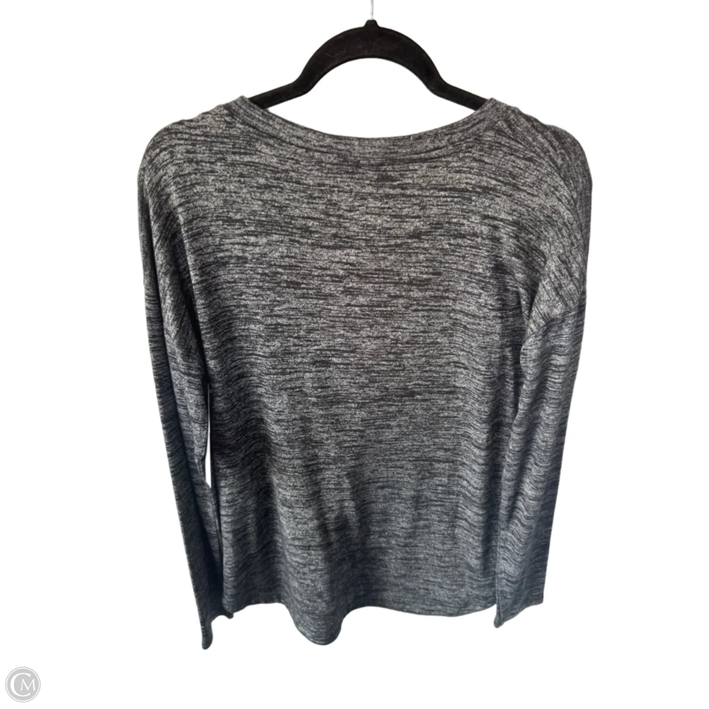 Top Long Sleeve By Banana Republic In Black & Blue, Size: M