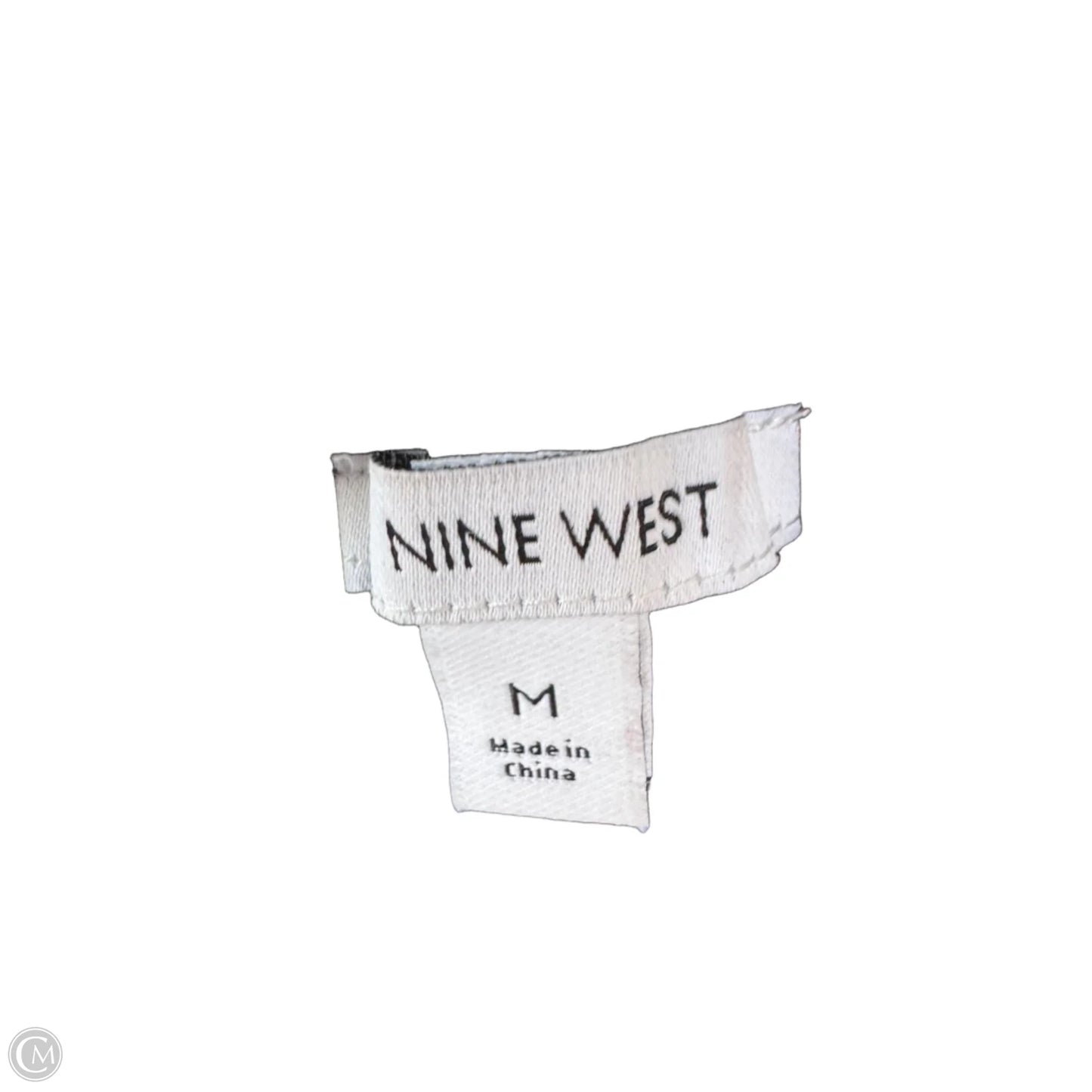 Top 3/4 Sleeve By Nine West In Black & Blue, Size: M
