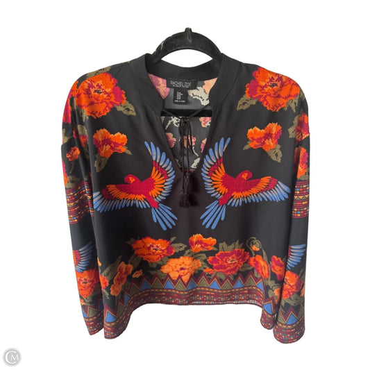 Top Long Sleeve By Rachel Zoe In Black & Orange, Size: M