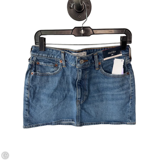 Skirt Mini & Short By Abercrombie And Fitch In Blue Denim, Size: 2