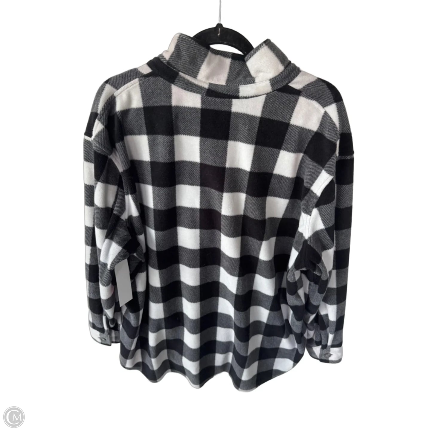Jacket Fleece By Eddie Bauer In Black & White, Size: Xxl