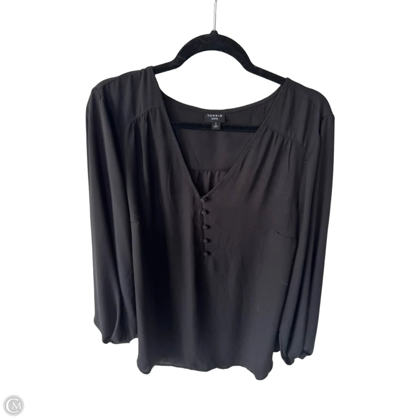 Top Long Sleeve By Torrid In Black, Size: 2x