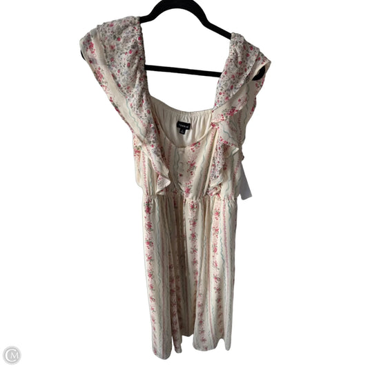 Dress Casual Maxi By Torrid In Cream & Pink, Size: 2x