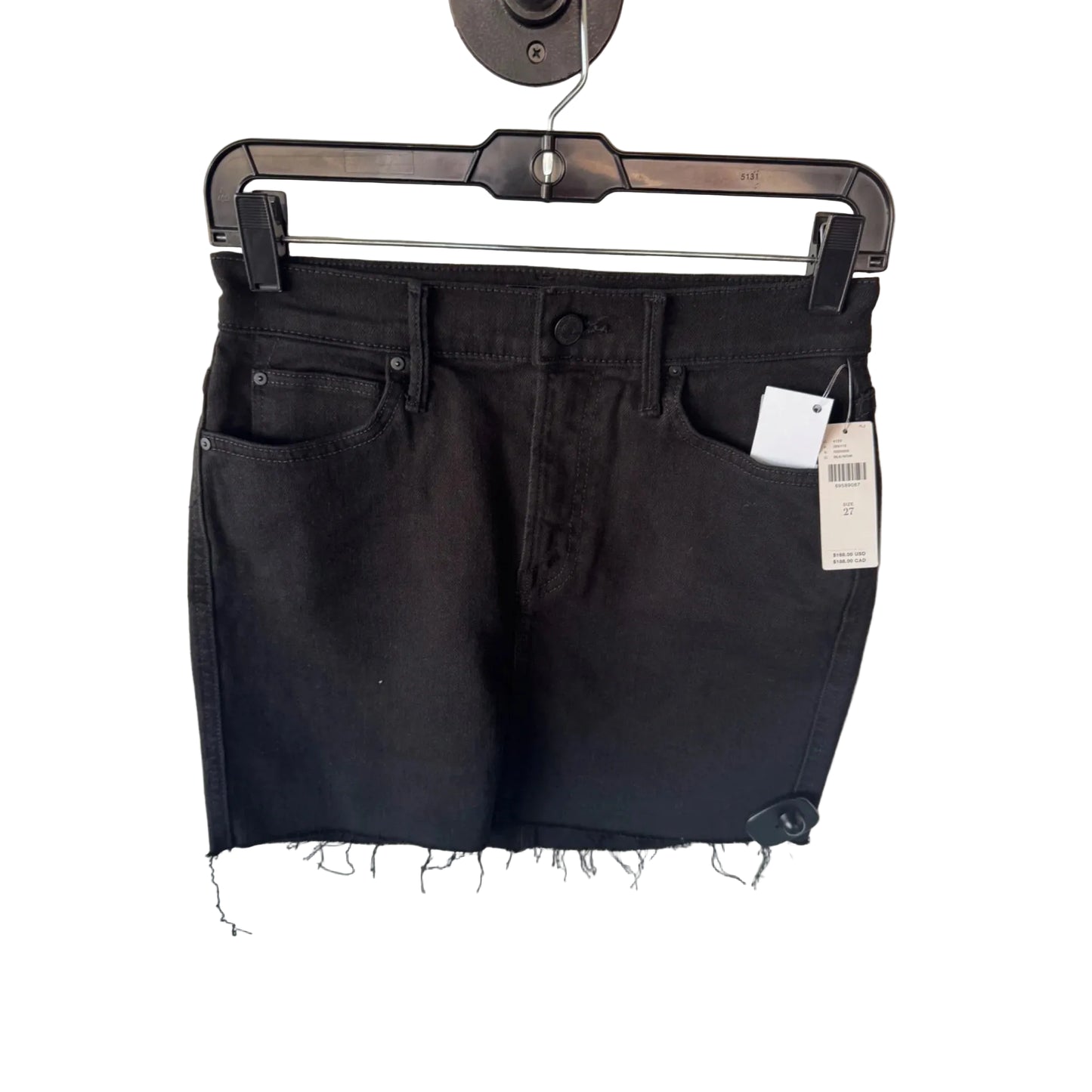 Skirt Mini & Short By Mother In Black Denim, Size: 4