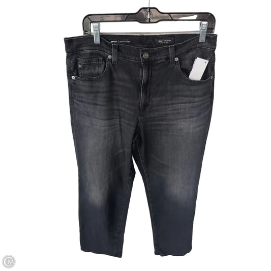 Jeans Straight By Adriano Goldschmied In Black Denim, Size: 12
