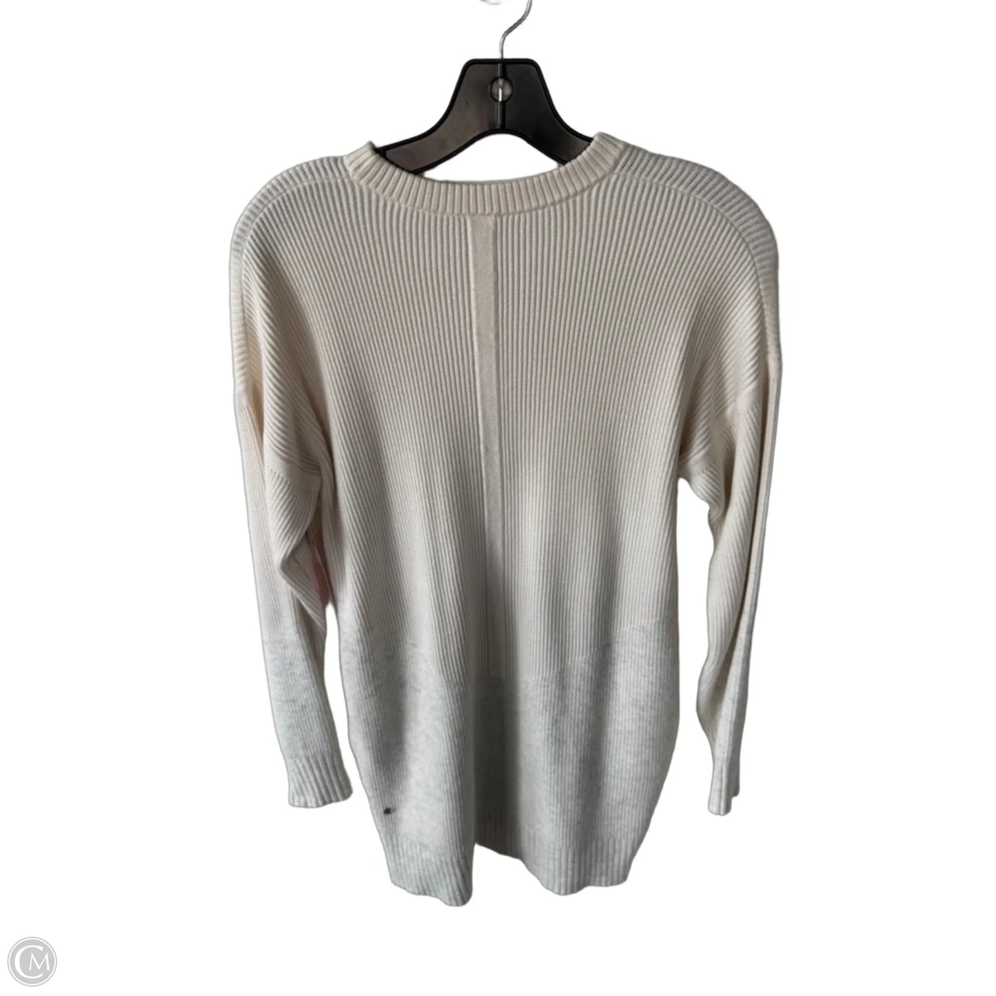 Dress Sweater By Lululemon In Cream & Grey, Size: M