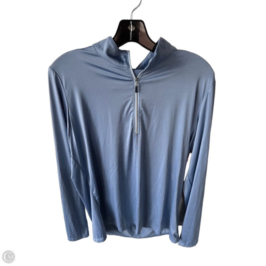 Athletic Top Long Sleeve Collar By Clothes Mentor In Blue, Size: L