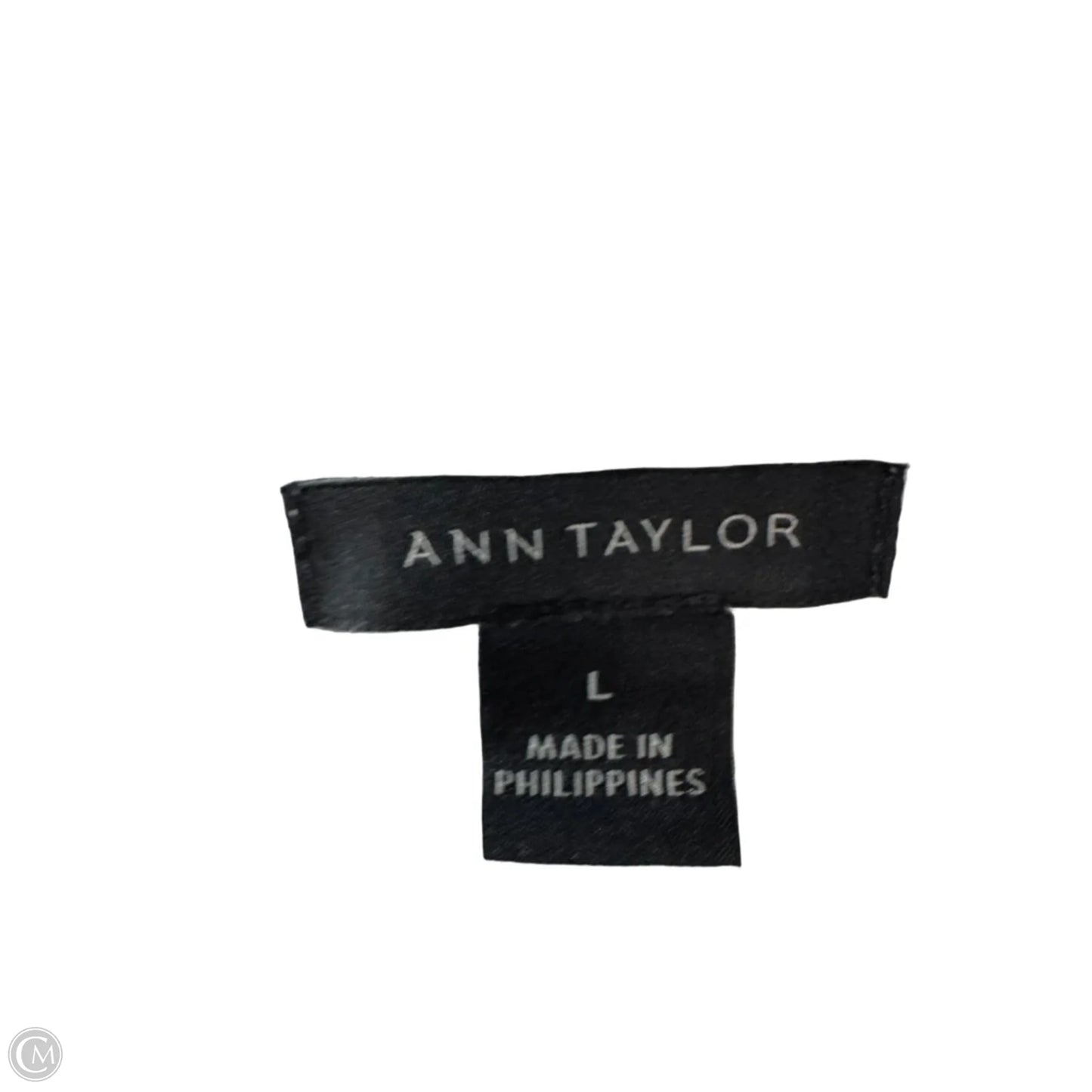 Top Short Sleeve By Ann Taylor In Cream, Size: L