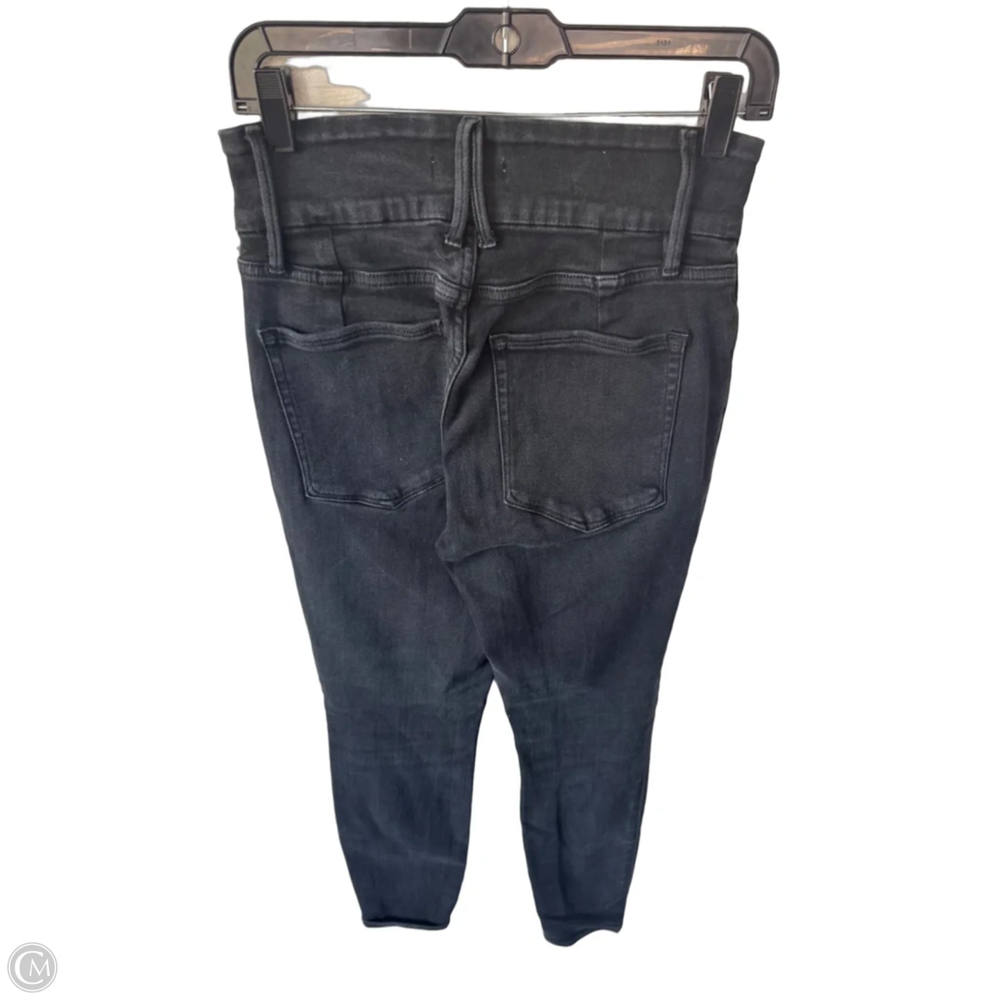 Jeans Skinny By Good American In Black Denim, Size: 8