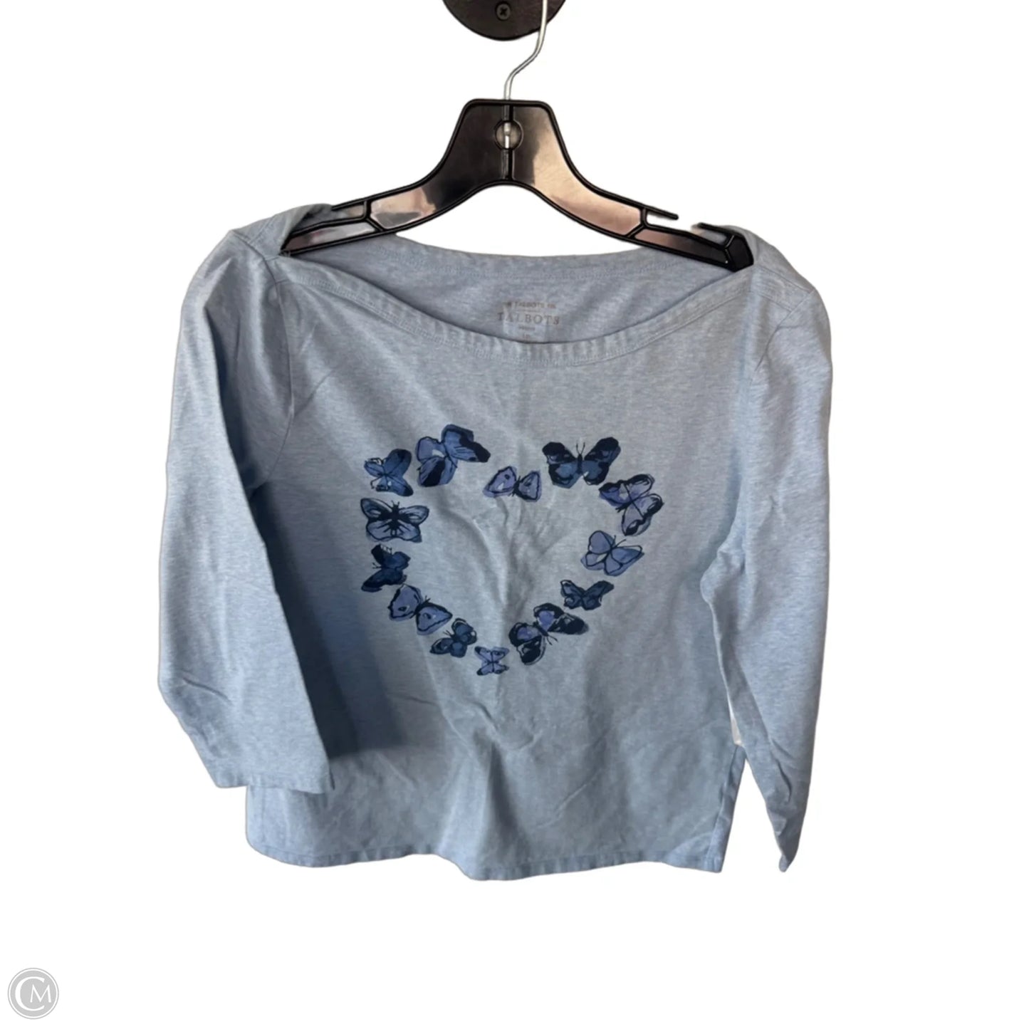 Top 3/4 Sleeve Basic By Talbots In Blue, Size: Lp