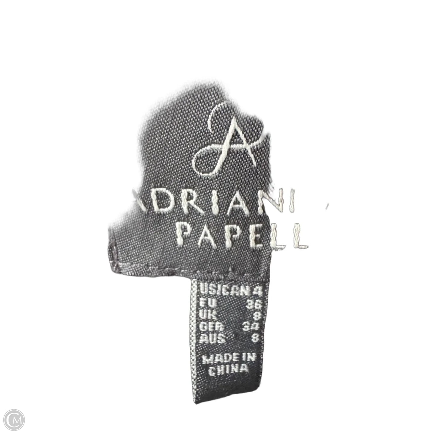 Dress Work By Adrianna Papell In Black & Cream, Size: S