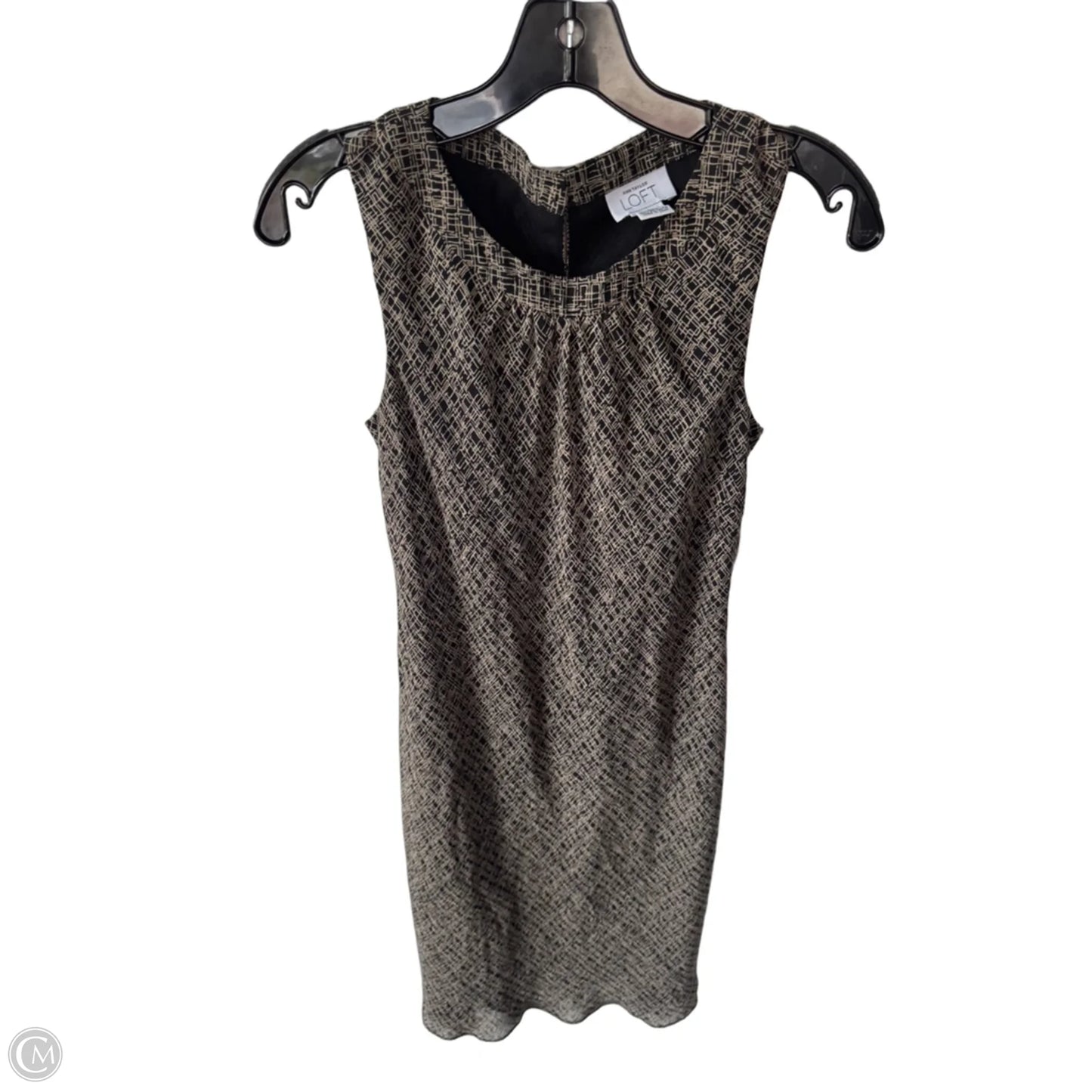 Dress Work By Loft In Black & Tan, Size: Xs