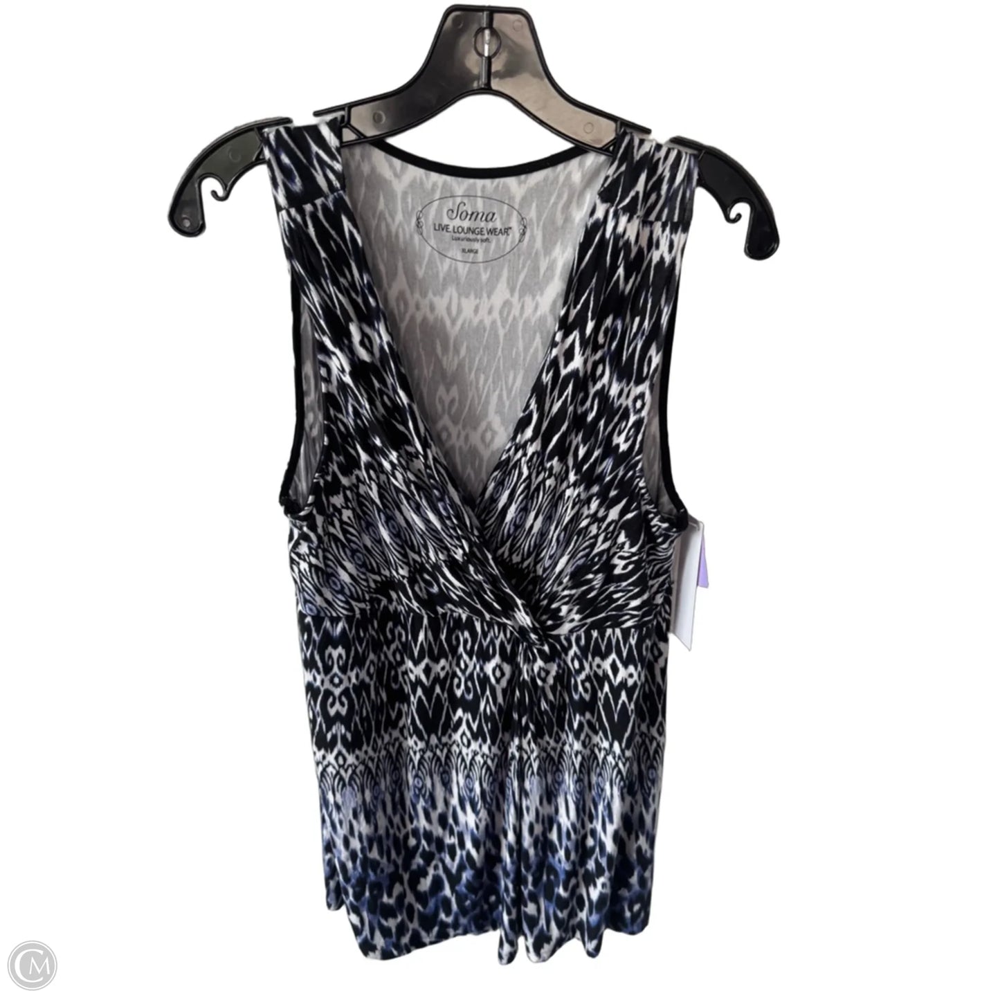 Dress Casual Short By Soma In Black & Blue, Size: Xl