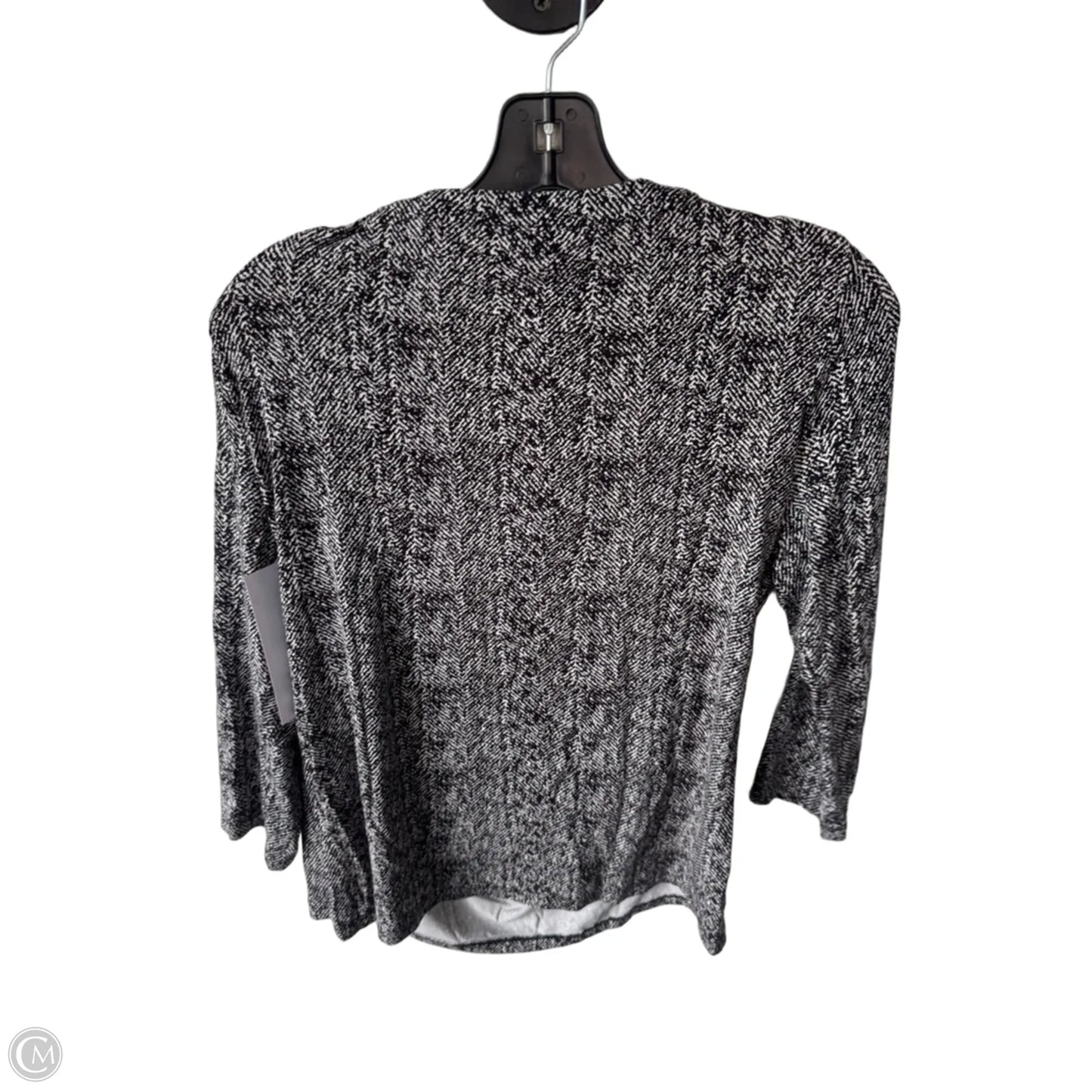 Top 3/4 Sleeve By Ann Taylor In Black & White, Size: M
