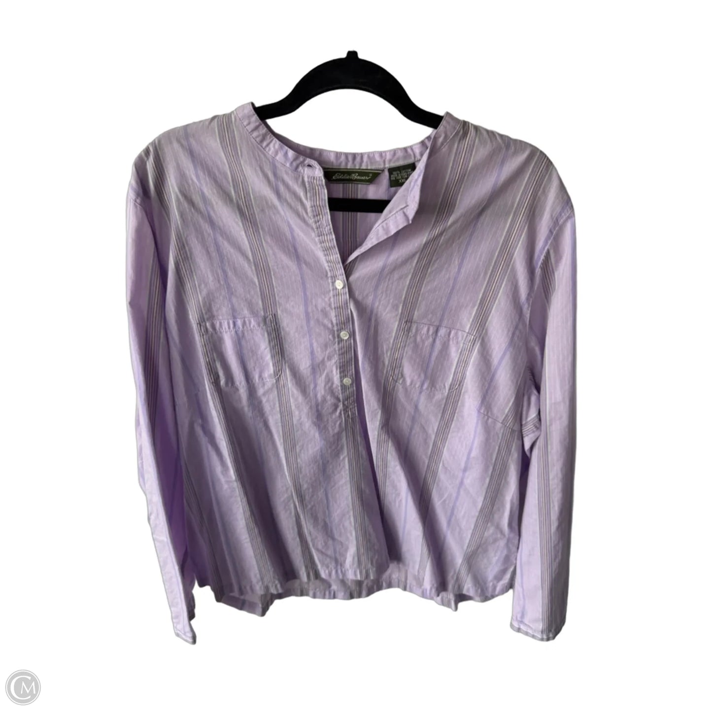 Top Long Sleeve By Eddie Bauer In Purple, Size: Xxl