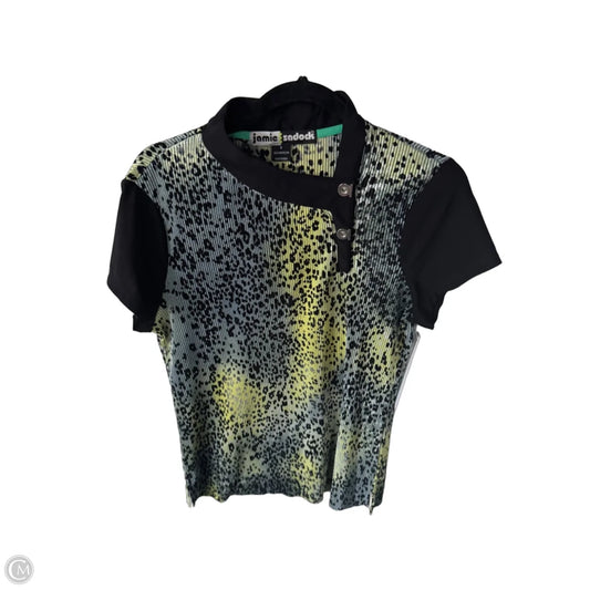 Top Short Sleeve By Jamie Sadock In Black & Green, Size: S