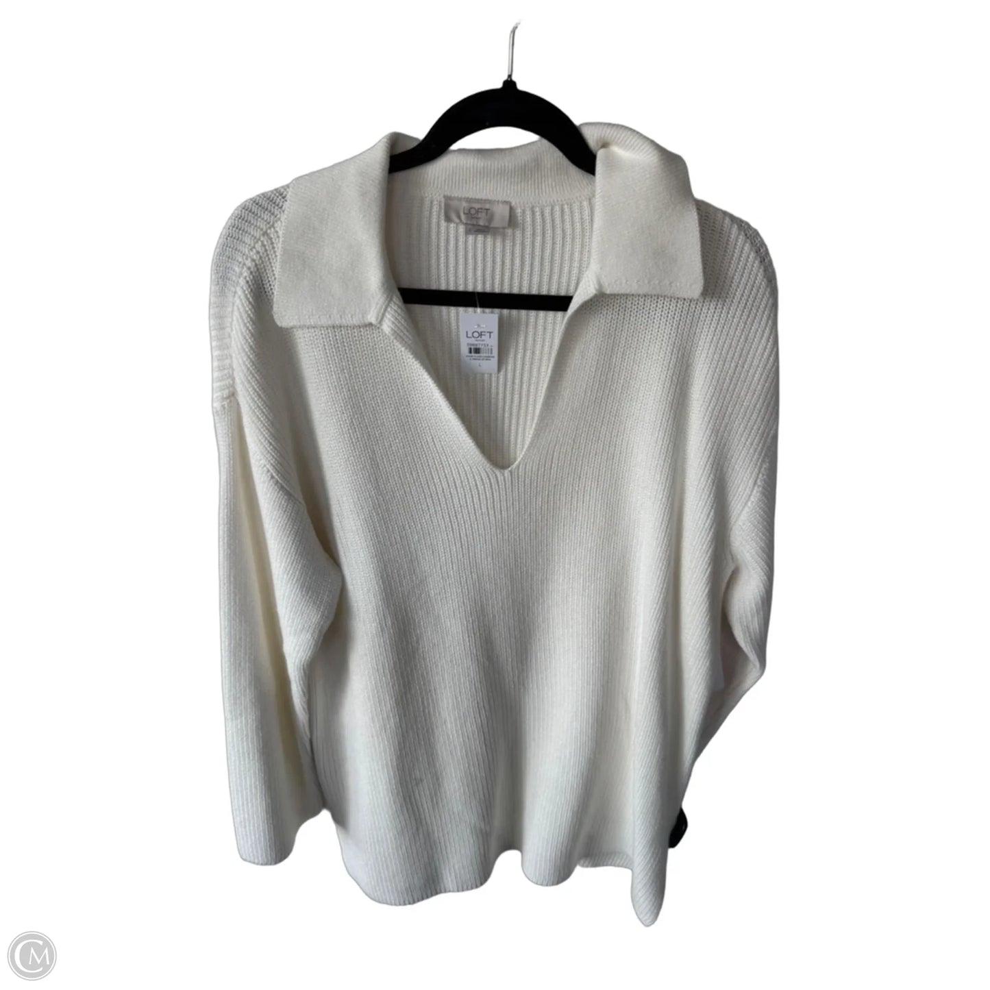 Sweater By Loft In White, Size: L