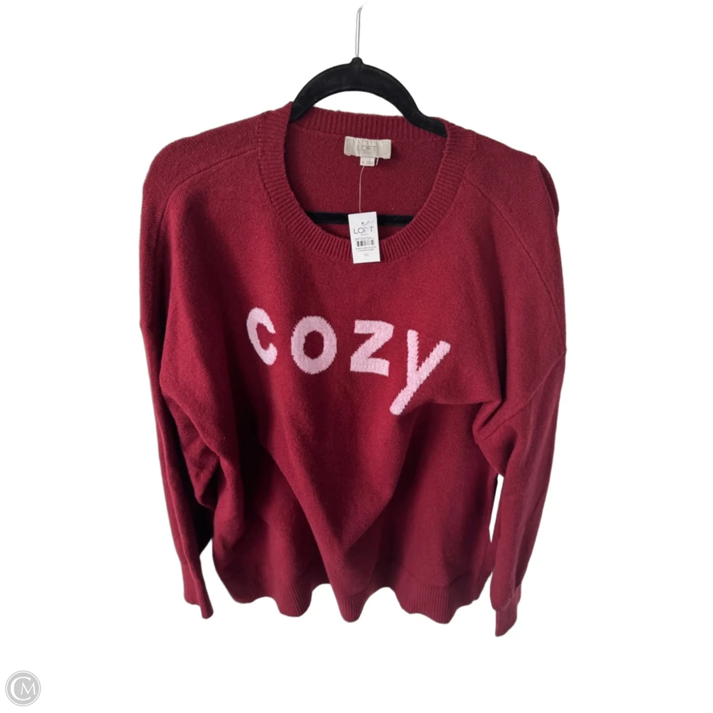 Sweater By Loft In Pink & Red, Size: Xl