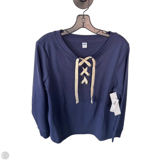 Sweatshirt Crewneck By Old Navy In Blue & White, Size: M
