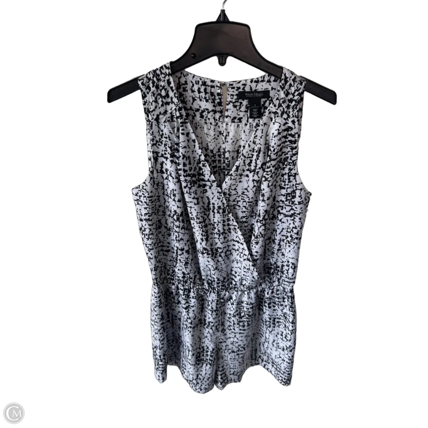 Romper By White House Black Market In Black & White, Size: M