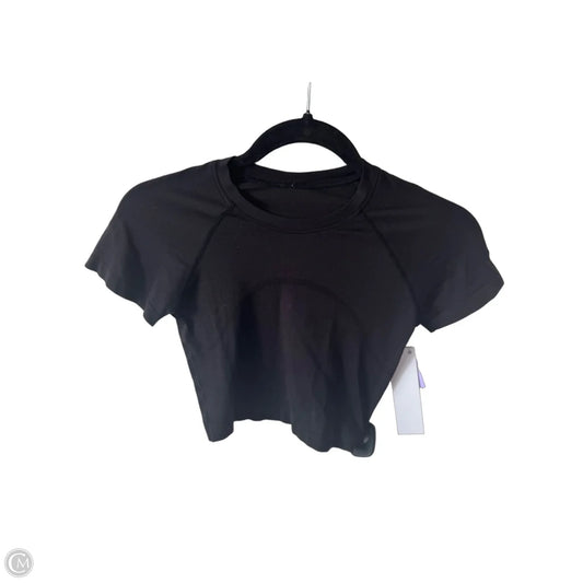 Athletic Top Short Sleeve By Lululemon In Black, Size: S