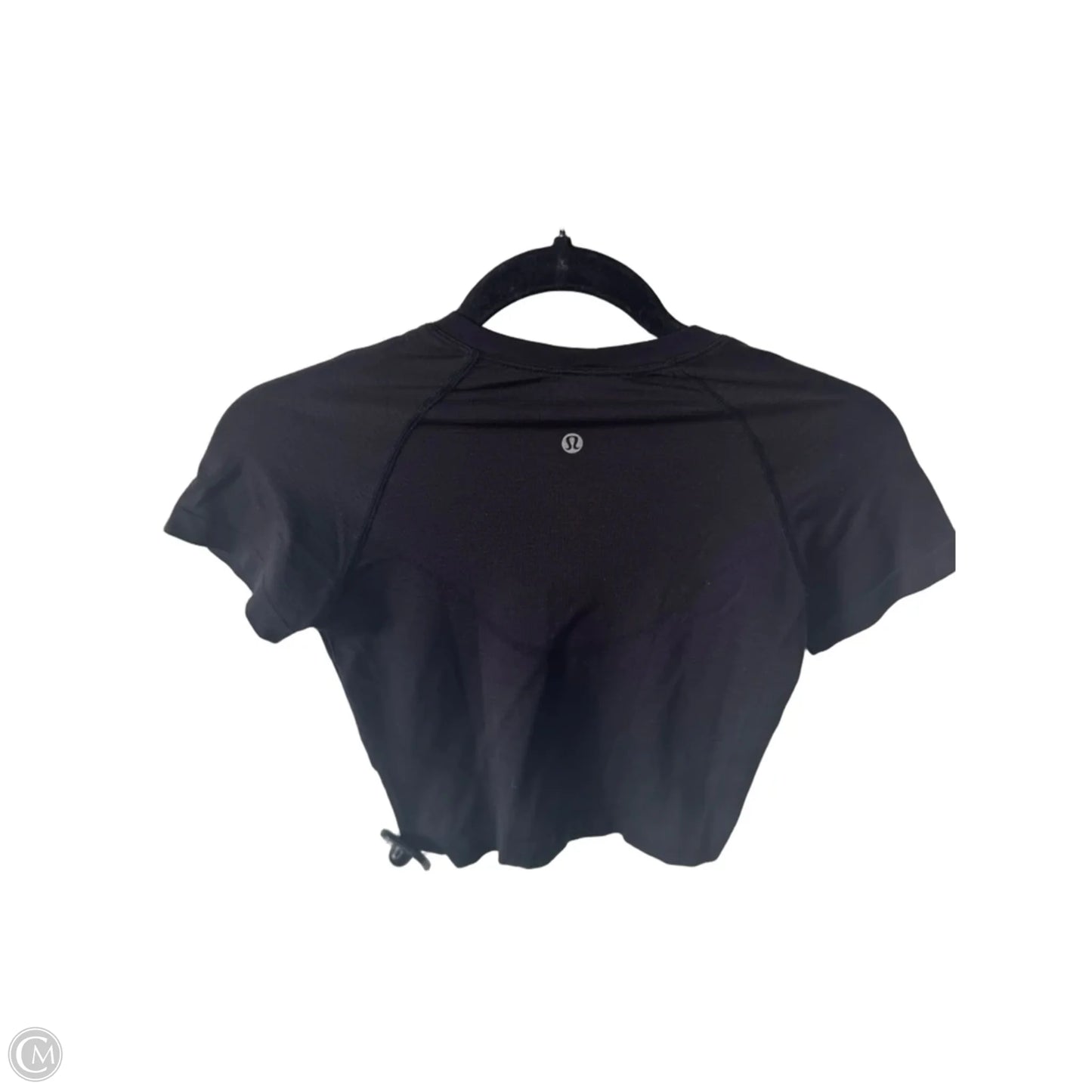 Athletic Top Short Sleeve By Lululemon In Black, Size: S