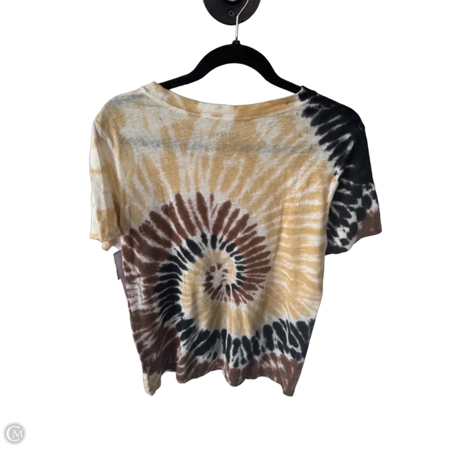Top Short Sleeve By Cma In Brown & Yellow, Size: S
