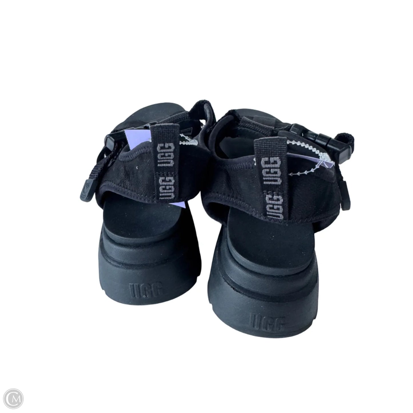 Sandals Designer By Ugg In Black, Size: 8.5