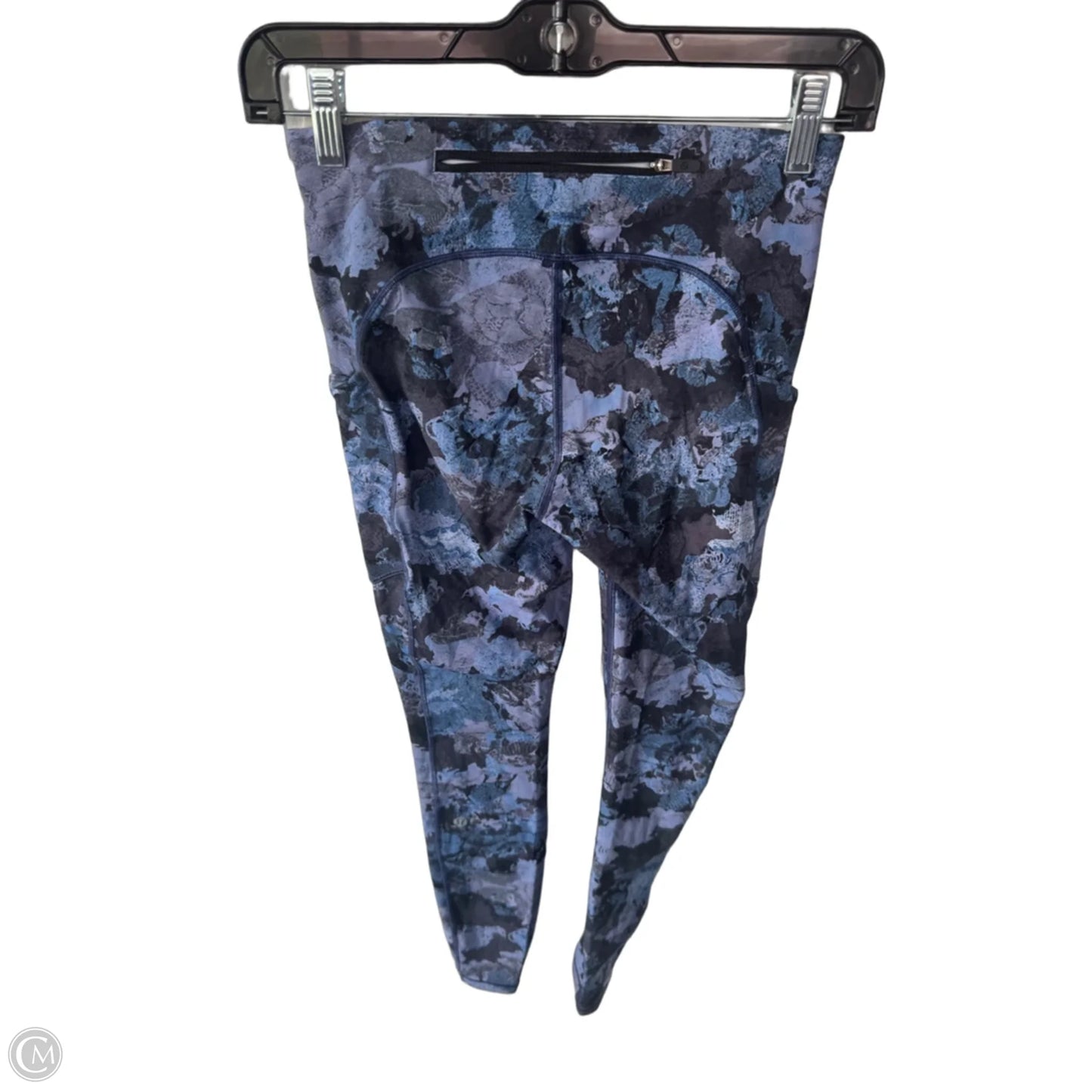 Athletic Leggings By Lululemon In Blue & Grey, Size: 4