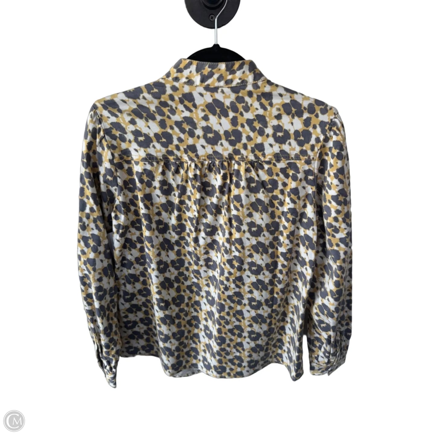 Jacket Shirt By Cabi In Grey & Yellow, Size: Xs
