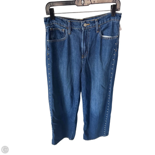 Jeans Wide Leg By Gap In Blue Denim, Size: 6l