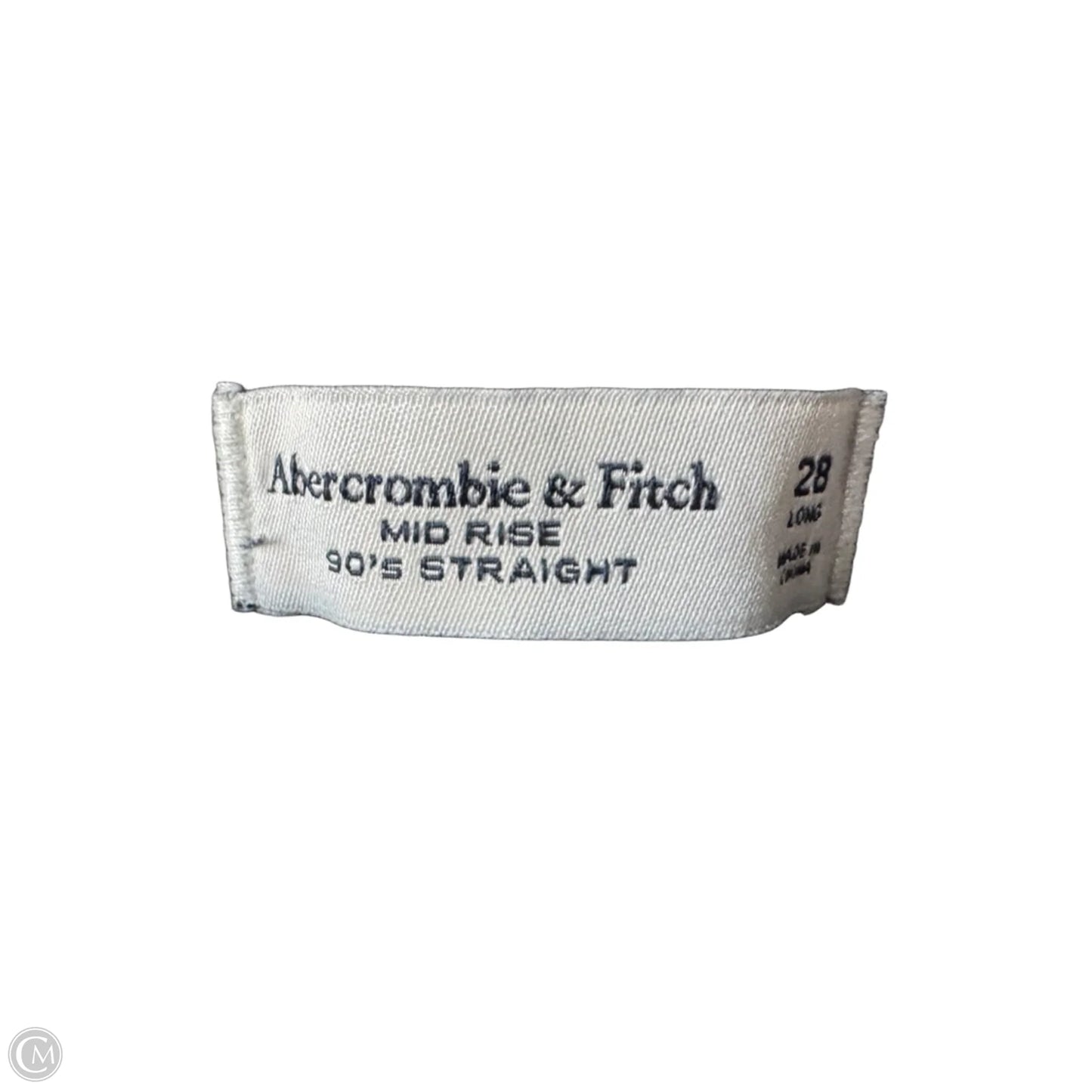 Jeans Straight By Abercrombie And Fitch In Grey Denim, Size: 6l