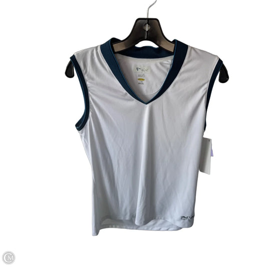 Athletic Tank Top By Greg Norman In Blue & White, Size: L