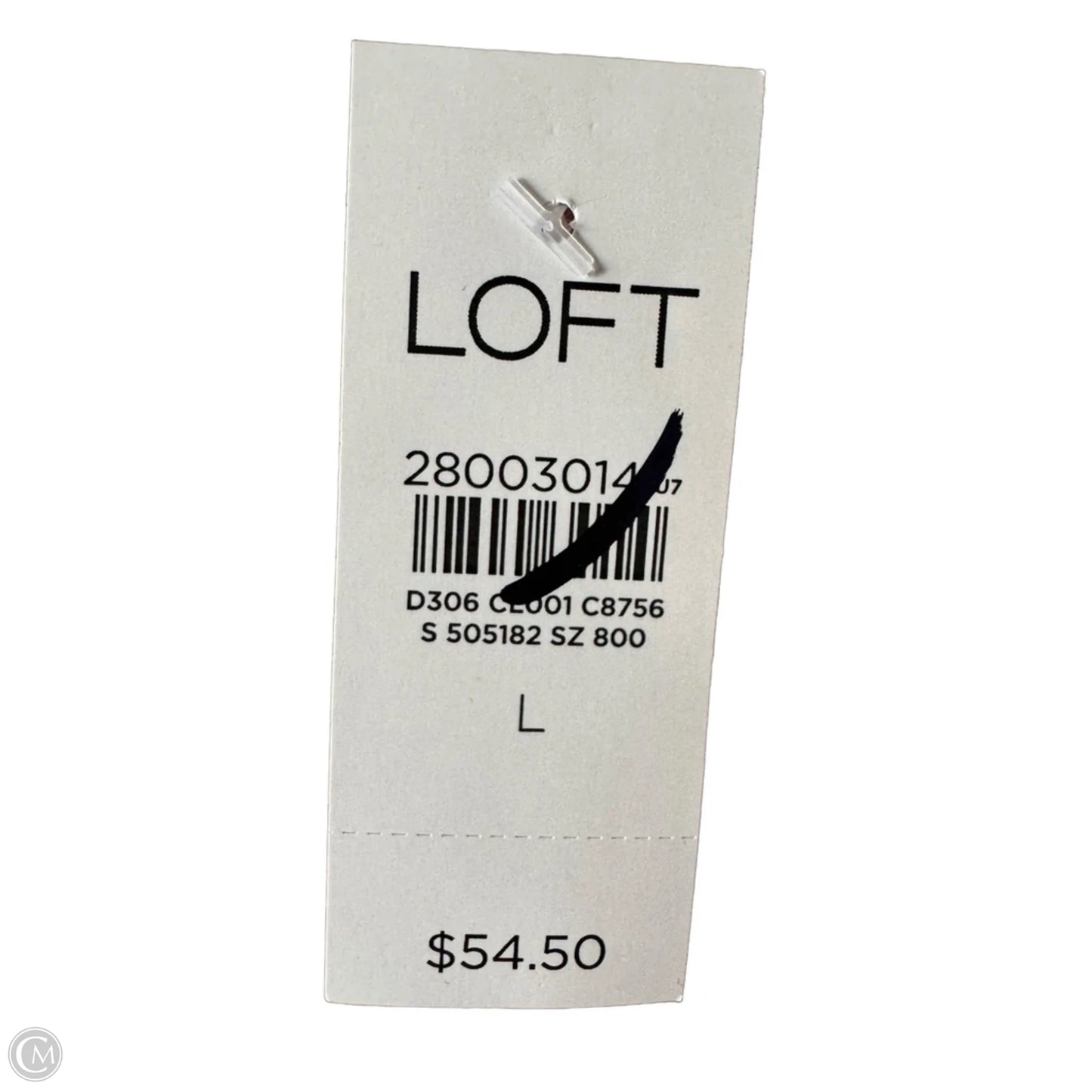 Sweater Cardigan By Loft In Grey & White, Size: L