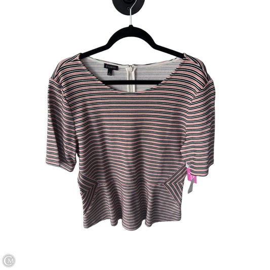 Top Short Sleeve By Talbots In Black & Pink, Size: L