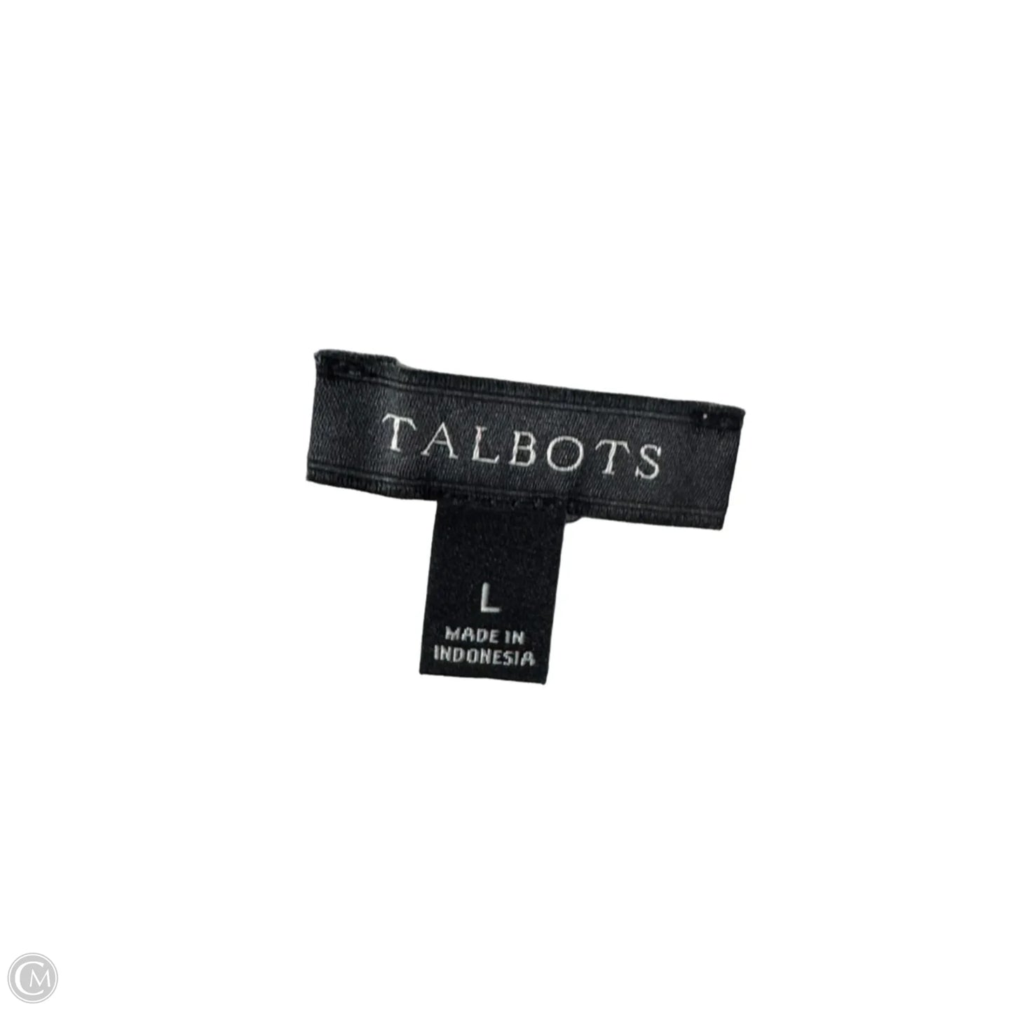 Top Short Sleeve By Talbots In Black & Pink, Size: L