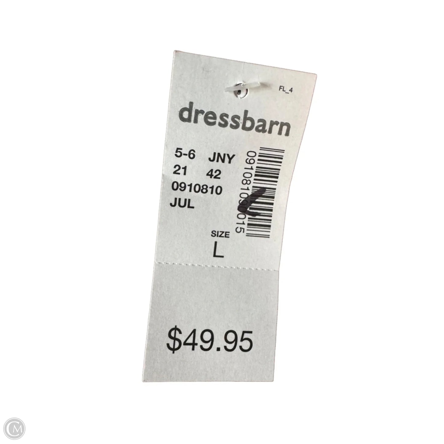 Sweater Cardigan By Jones Studio In Orange & White, Size: L