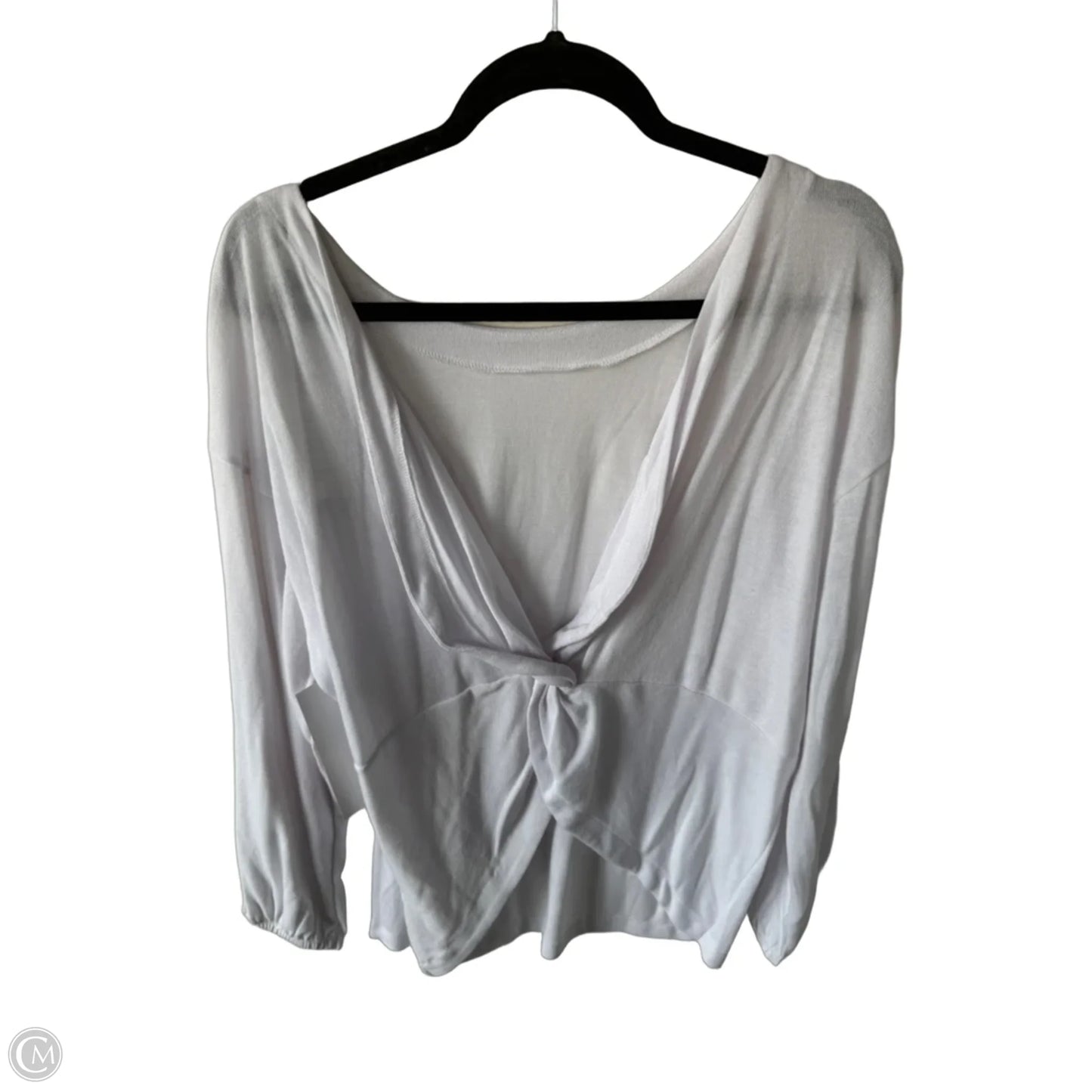 Top Long Sleeve By Eloquii In White, Size: Xl